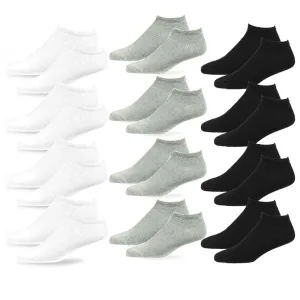 12 Pair Mens Sports Socks Crew Ankle Quarter Socks Low Cut Casual Women  9-11