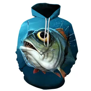 3D Tropical Fish Men women Hooded Sweatshirts - Fashion Print Hoodies
