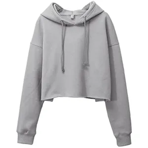 Amazhiyu Women's Fleece Cropped Hoodies Sweatshirt with Hooded