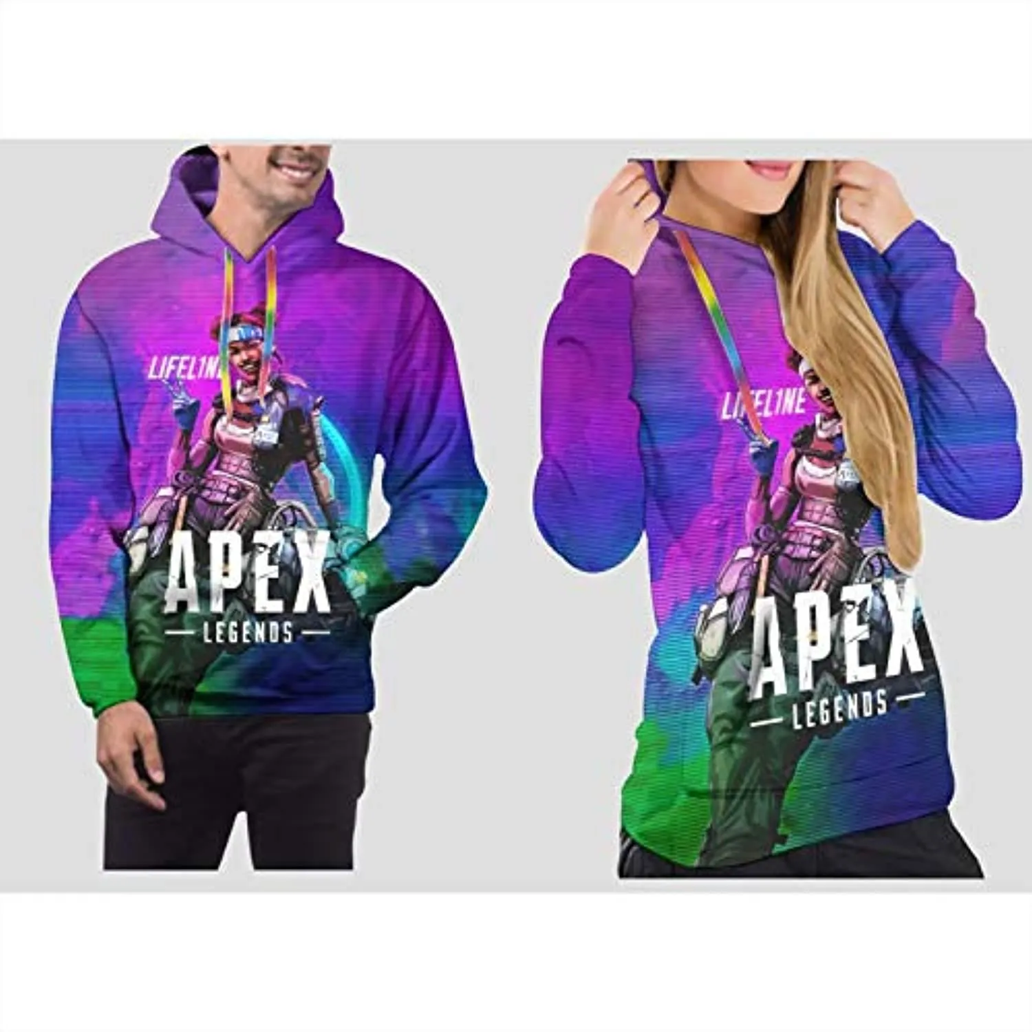 Apex Legends Hoodies - Lifeline Fashion 3D Print Drawsrting Pullover Gaming Hoodie