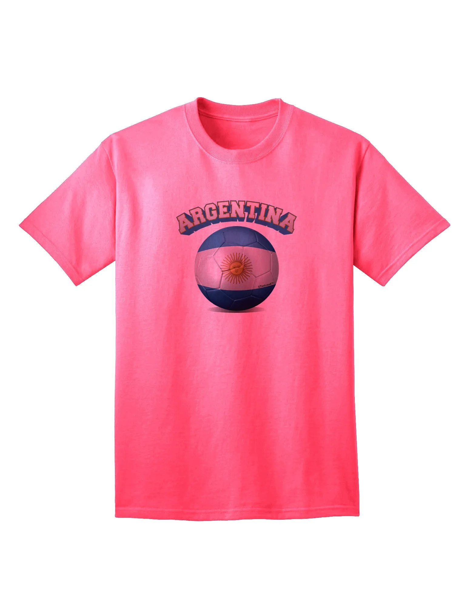 Argentina Flag Soccer Ball - Premium Adult T-Shirt for Sports Enthusiasts