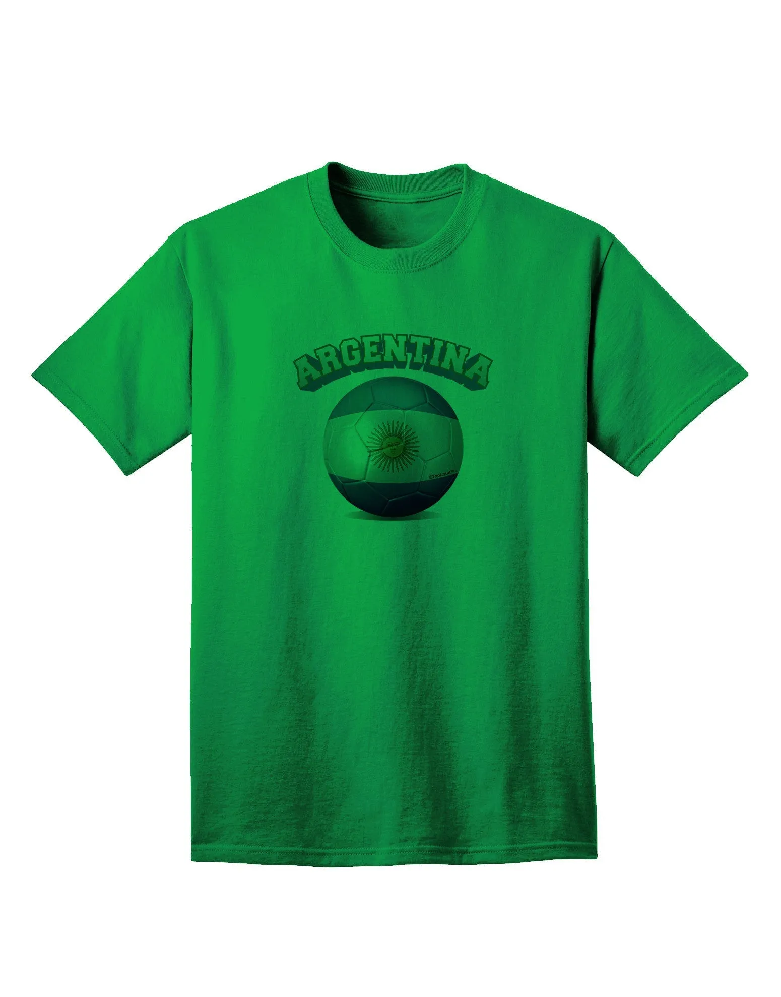 Argentina Flag Soccer Ball - Premium Adult T-Shirt for Sports Enthusiasts