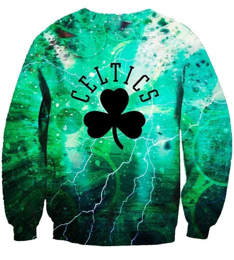 Basketball Boston Celtics Hoodies - Pullover Green Basketball 3D Hoodie