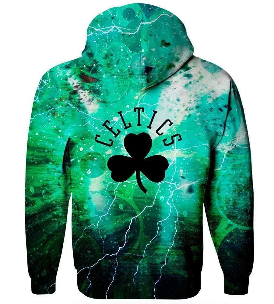 Basketball Boston Celtics Hoodies - Pullover Green Basketball 3D Hoodie