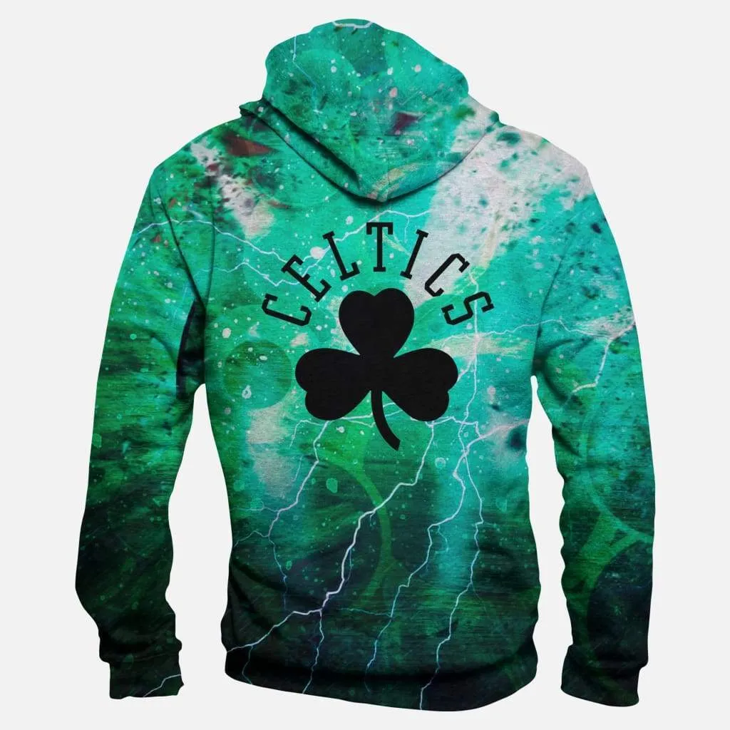 Basketball Boston Celtics Hoodies - Pullover Green Basketball 3D Hoodie