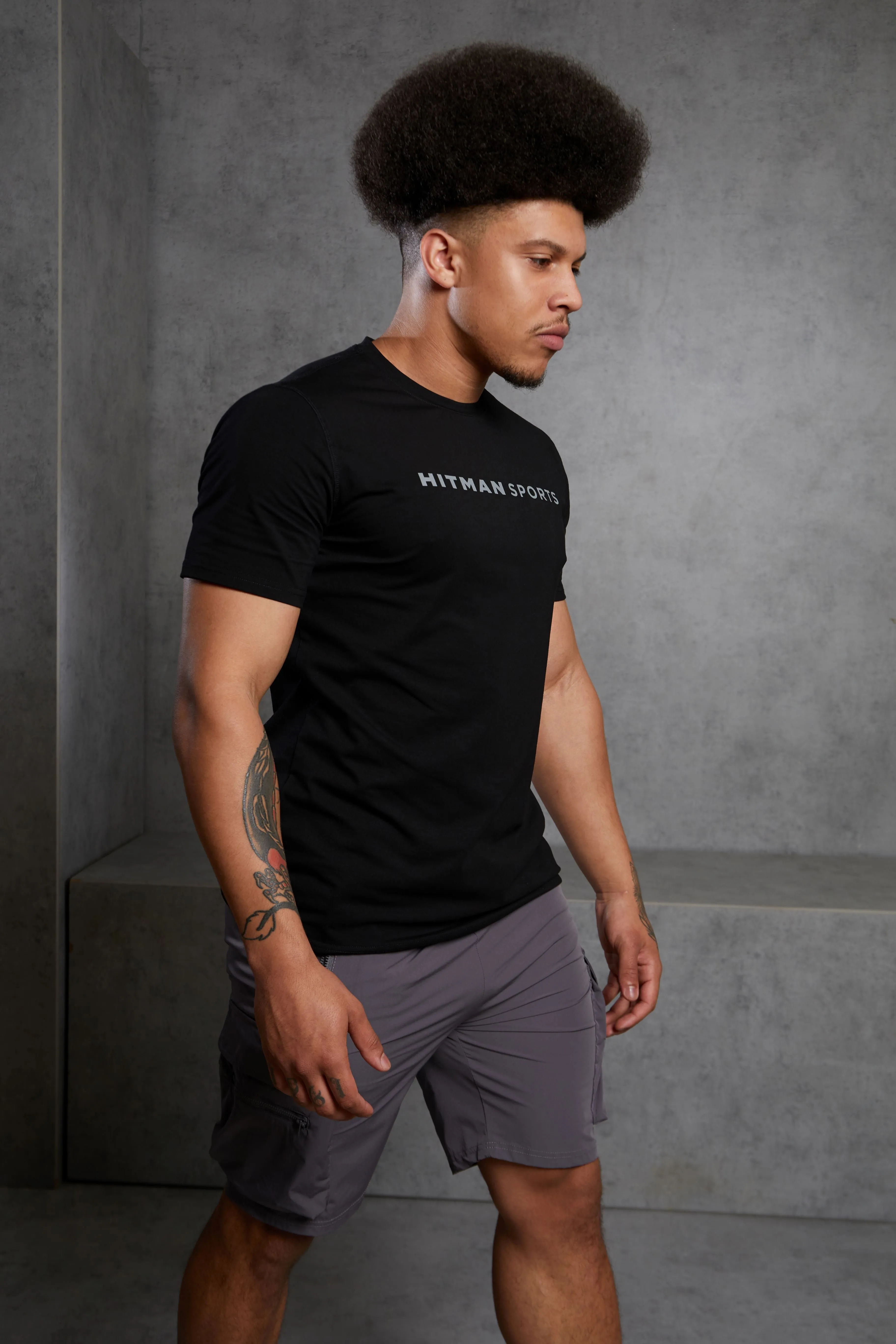 Black & Grey Hitman Sports T-Shirt