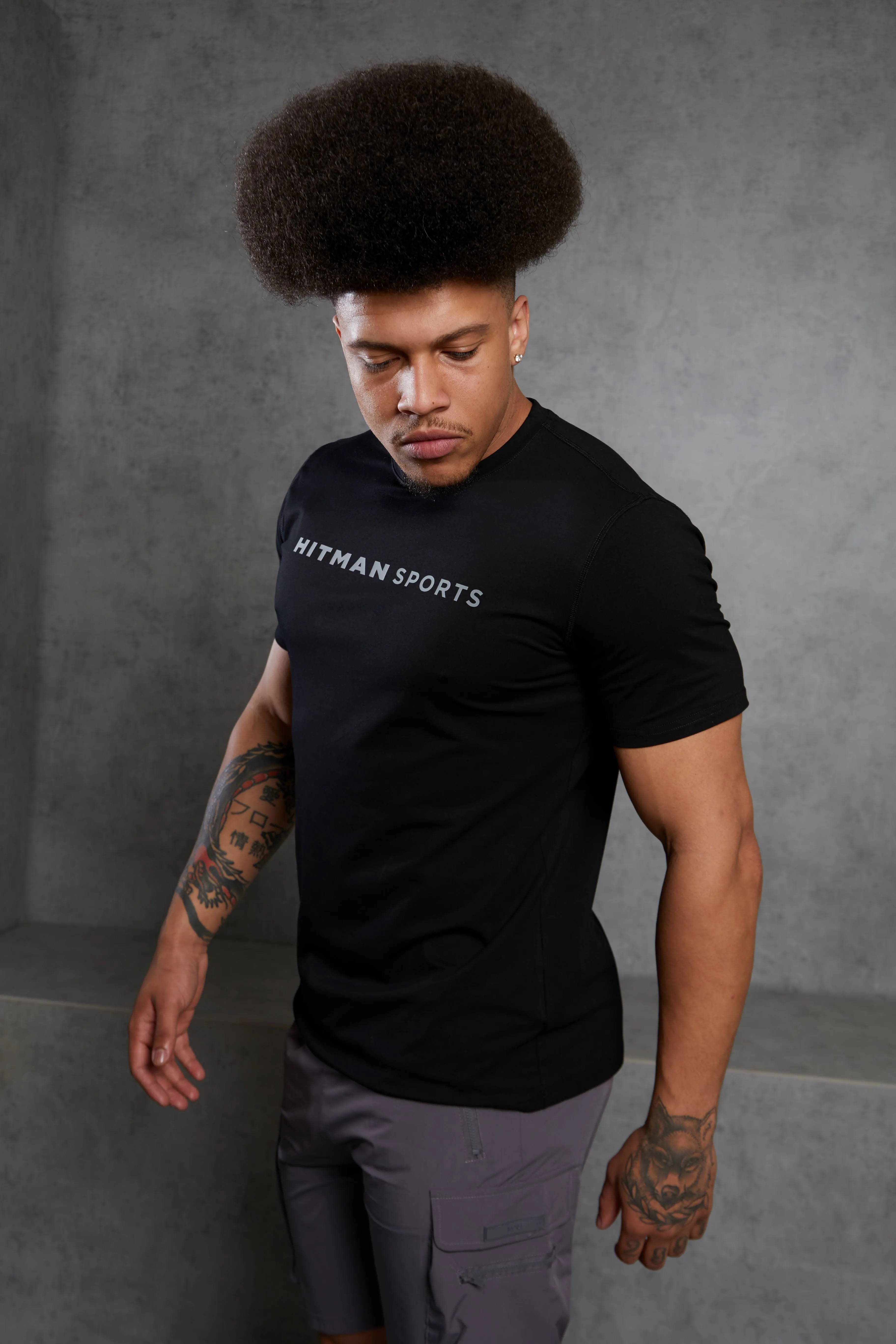 Black & Grey Hitman Sports T-Shirt