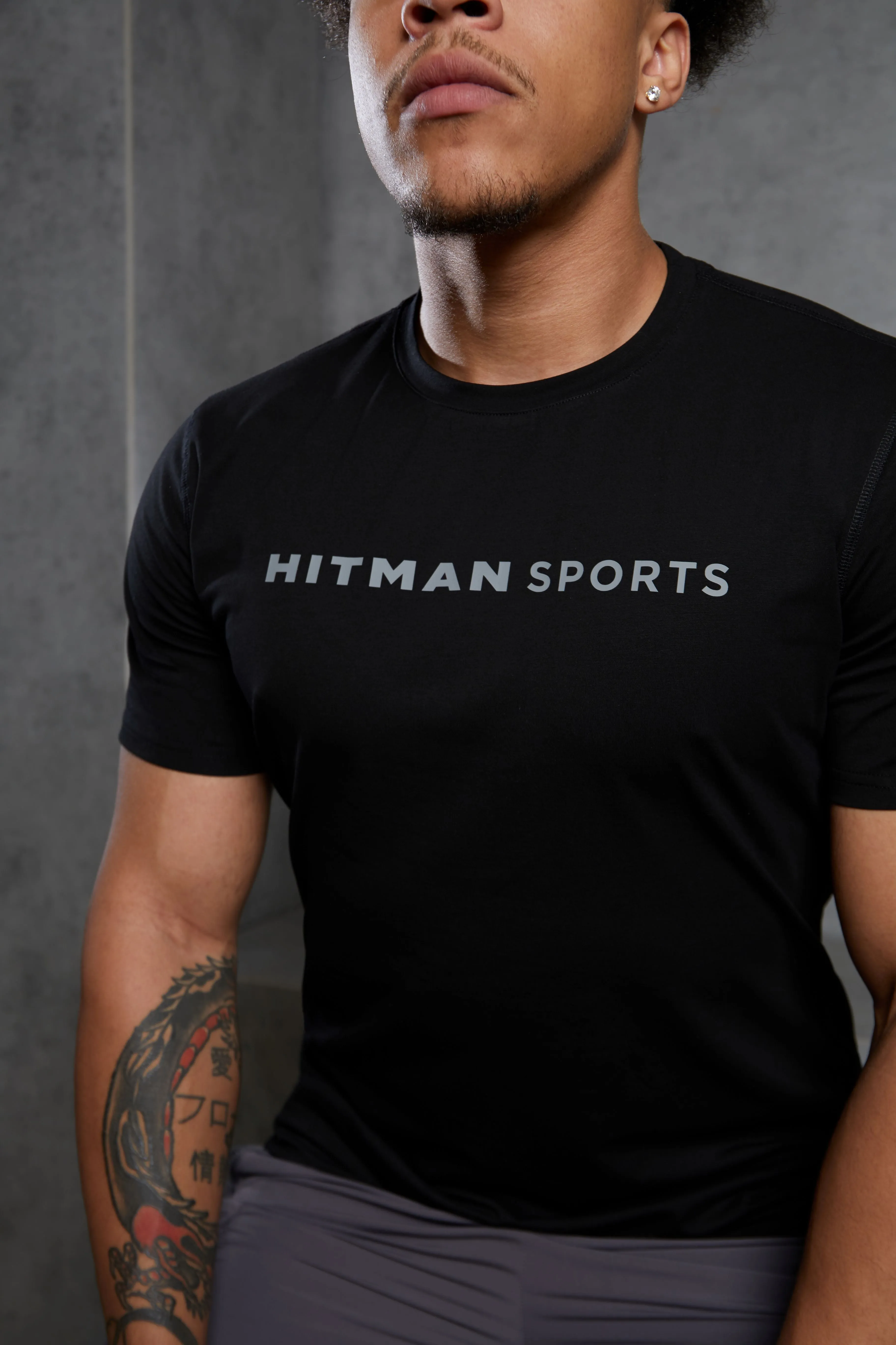 Black & Grey Hitman Sports T-Shirt