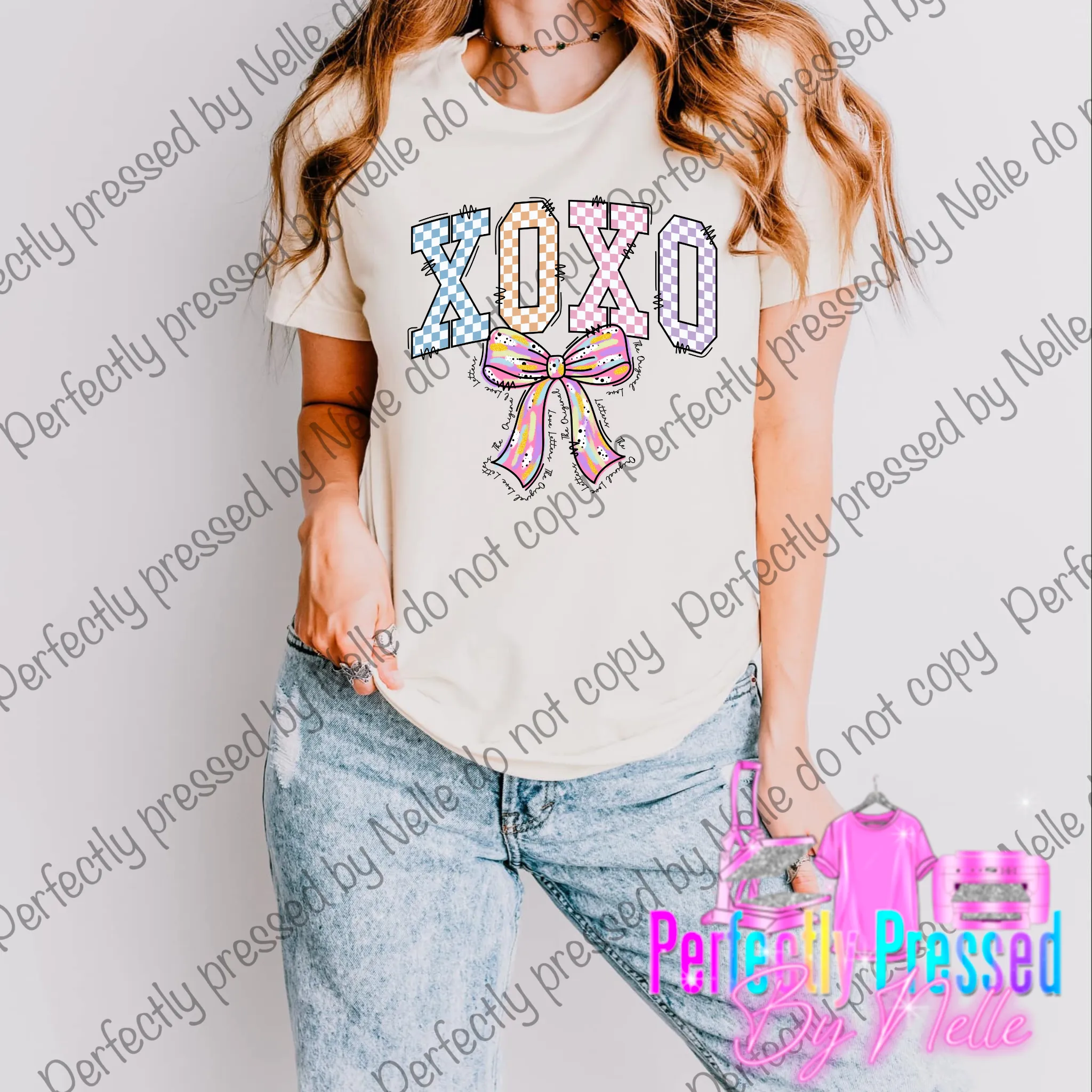 Checkered XoXo with Bow
