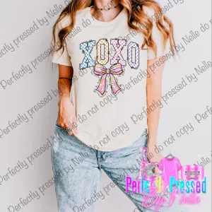 Checkered XoXo with Bow