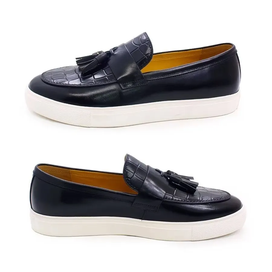 CrocoChic Hand-Painted Slip-Ons