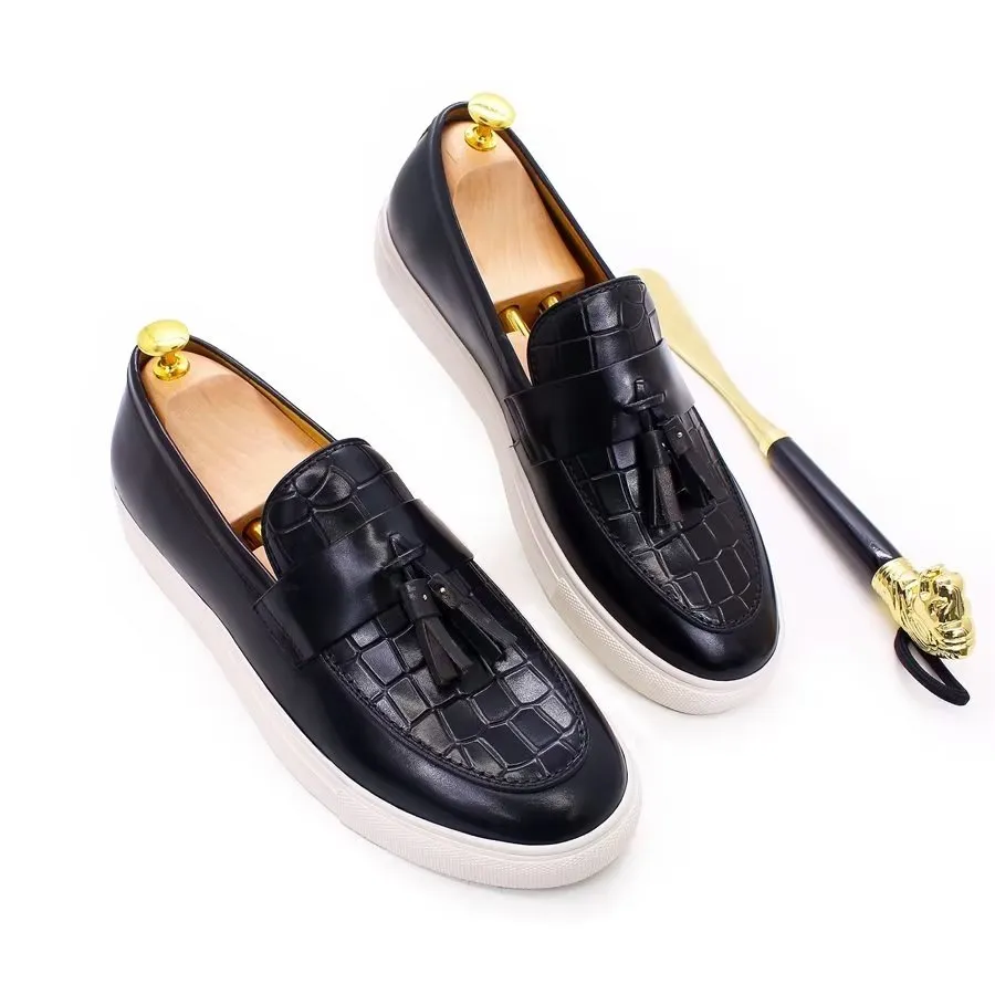 CrocoChic Hand-Painted Slip-Ons