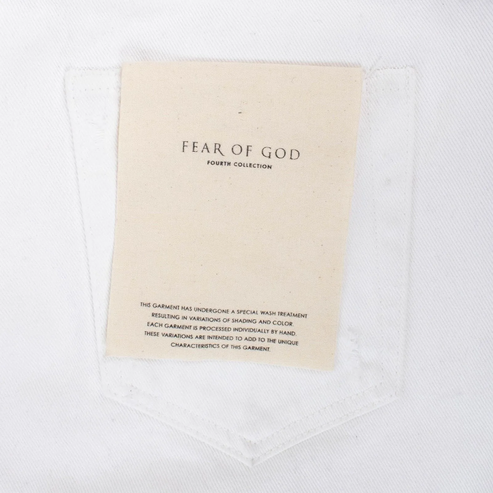 Fear Of God 'Fourth Collection' Distressed Jeans - White