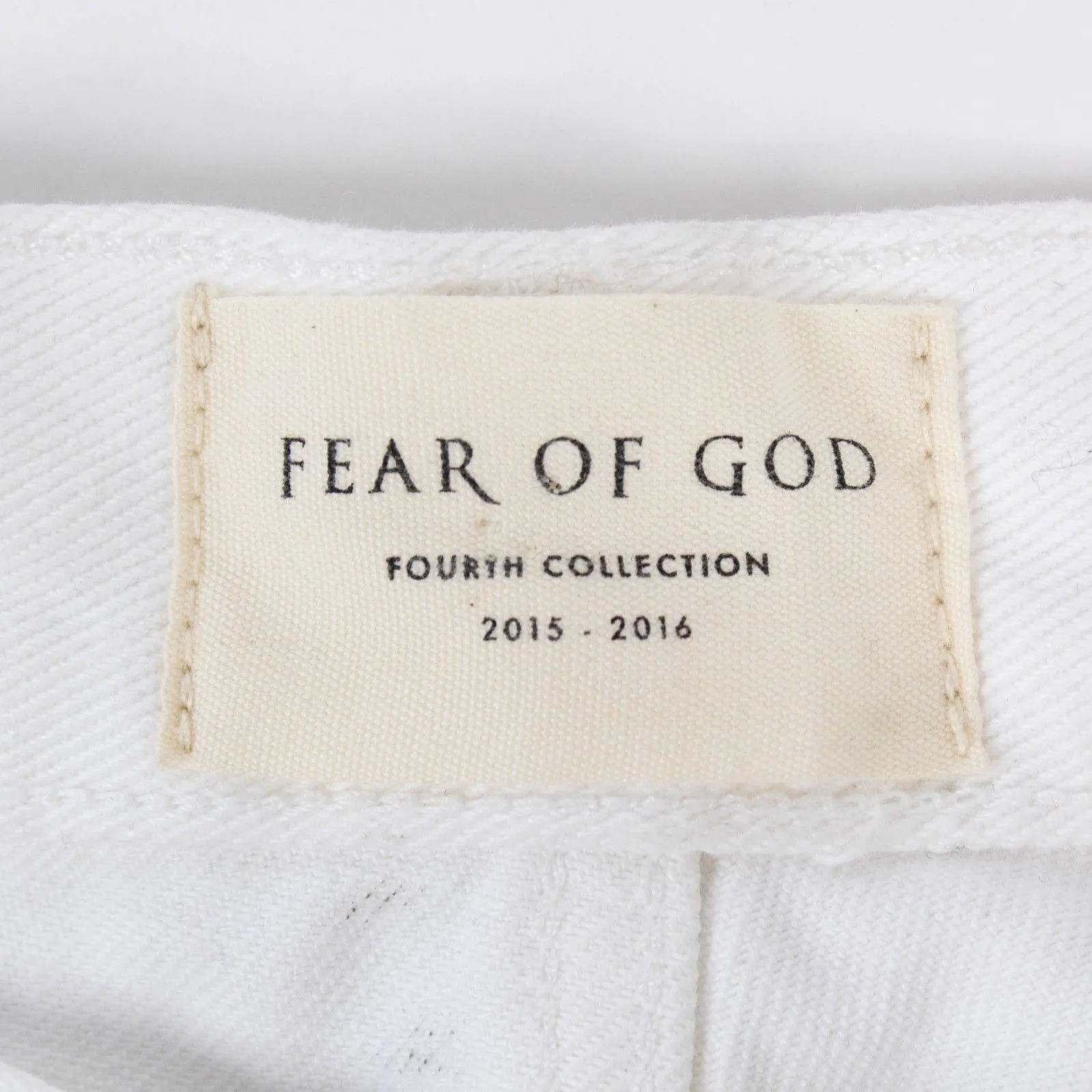Fear Of God 'Fourth Collection' Distressed Jeans - White