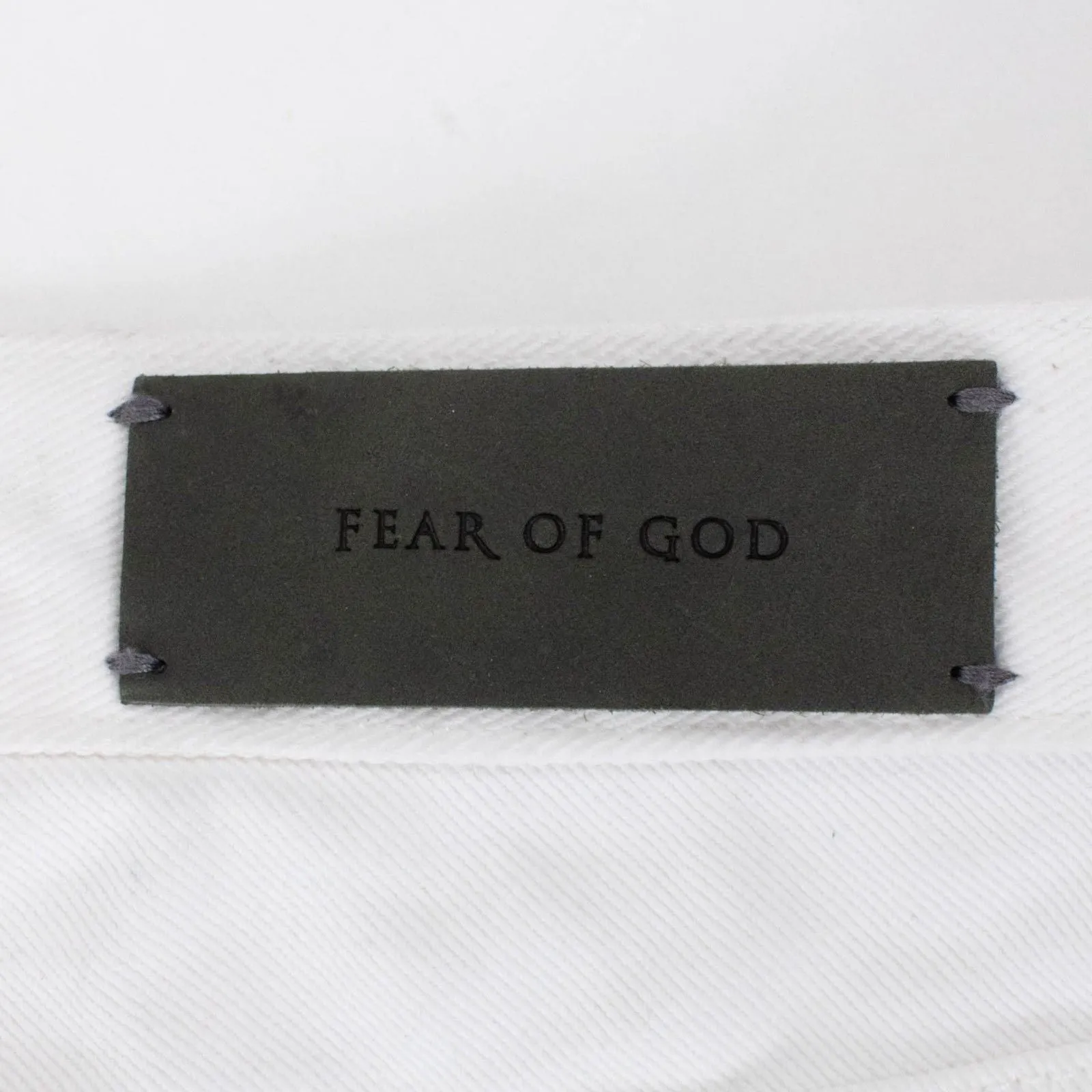 Fear Of God 'Fourth Collection' Distressed Jeans - White