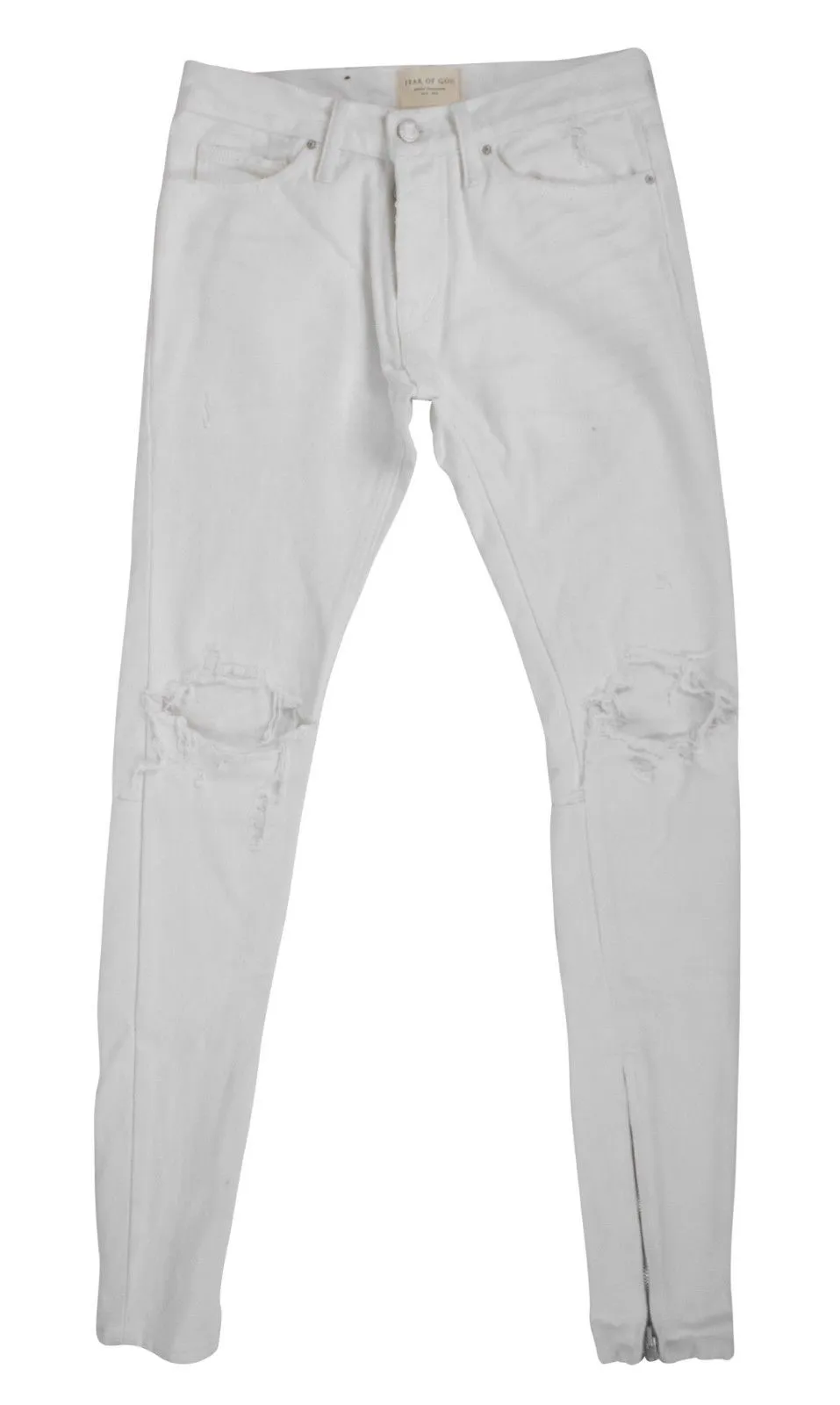 Fear Of God 'Fourth Collection' Distressed Jeans - White