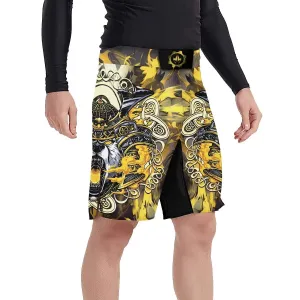 Golden Panda Skull Fight Shorts