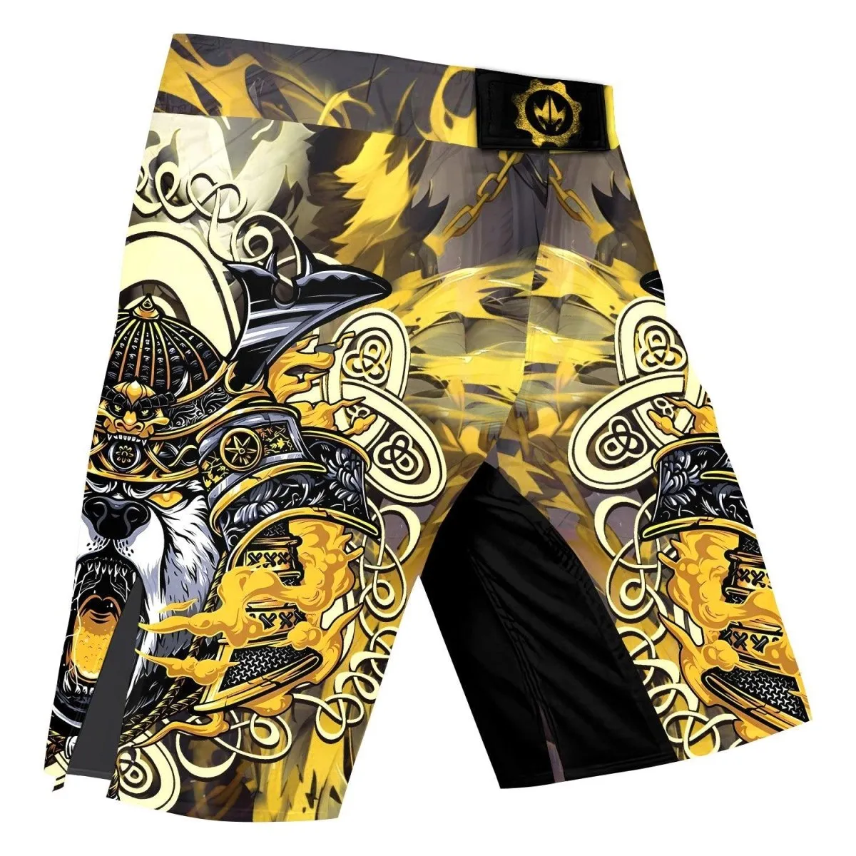 Golden Panda Skull Fight Shorts