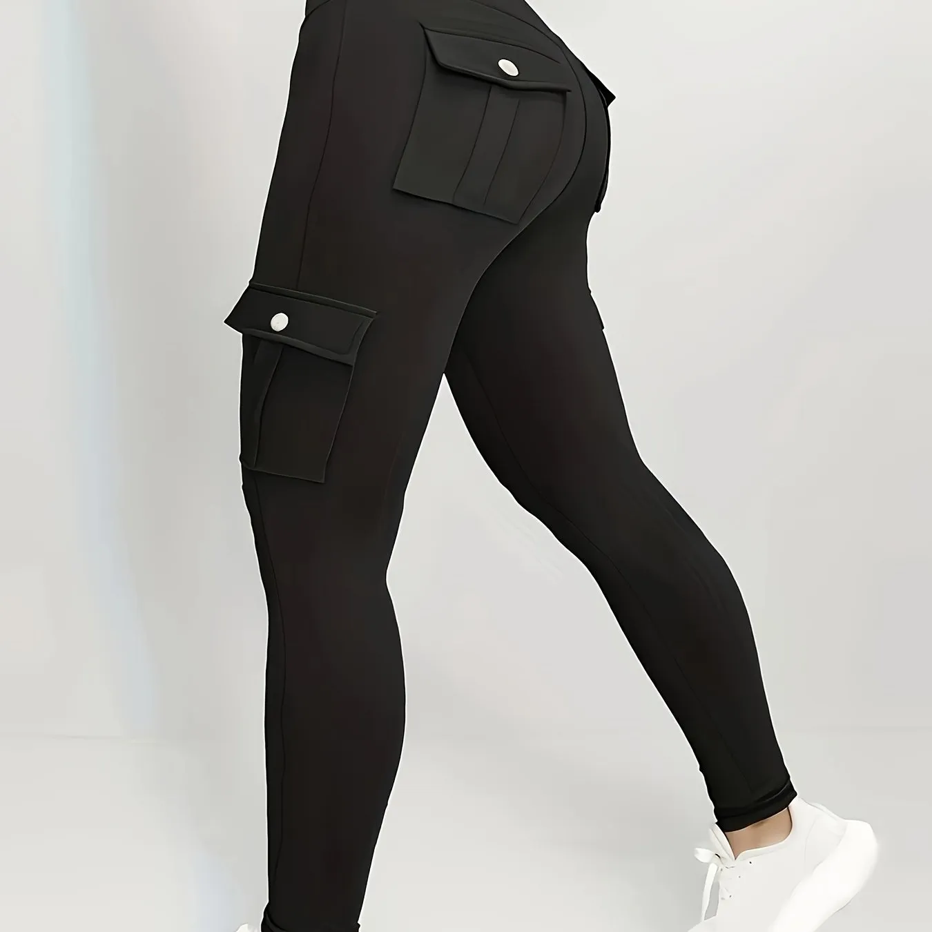 High Waisted Yoga Leggings with Pockets - Elastic Running And Sports Leggings