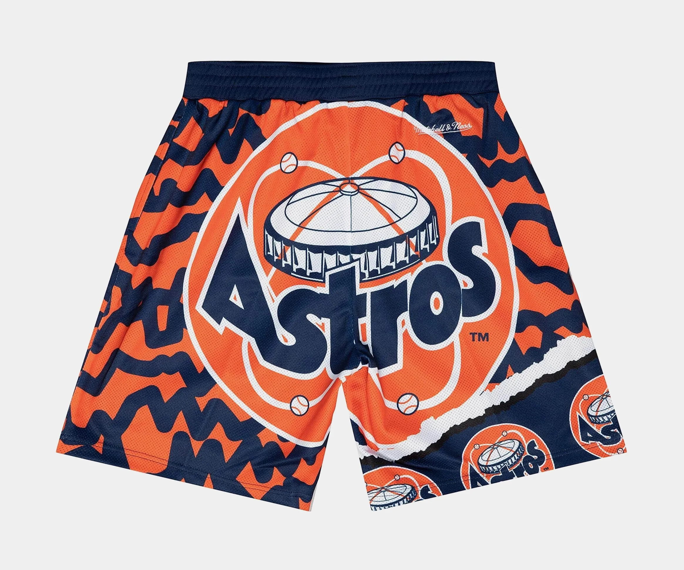 Houston Astros Jumbotron 2.0 Sublimated Shorts Mens Shorts (Navy Blue/Orange)