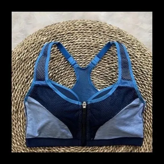 Imported Women Front Zipper Closure Push Up Padded Sports Bras