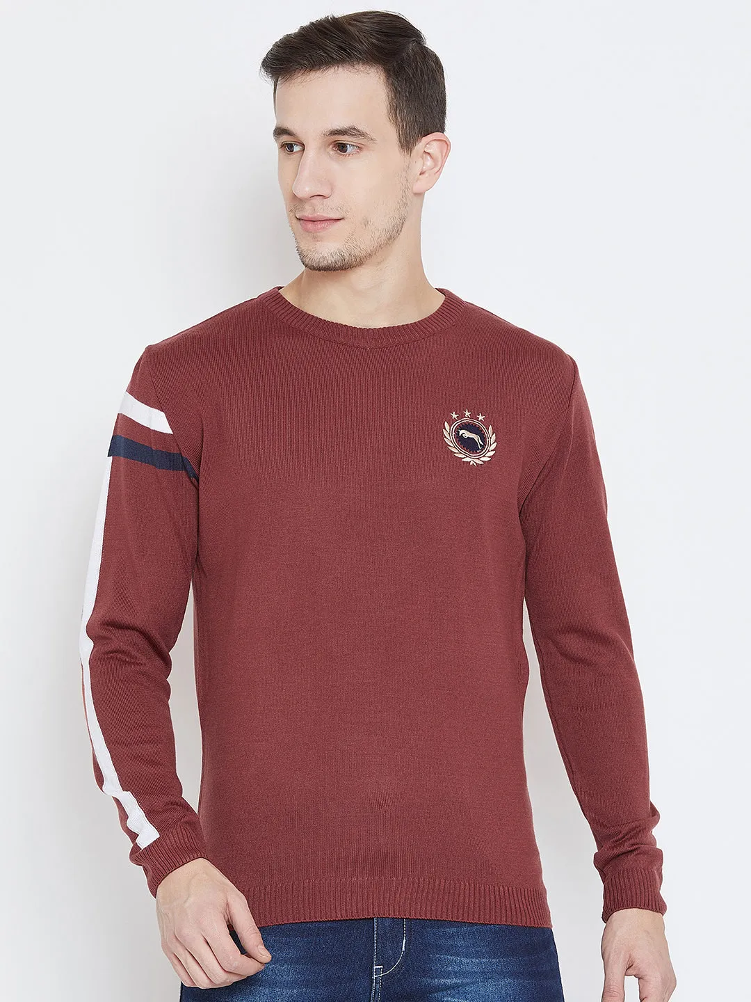 Men Red Casual Sweaters