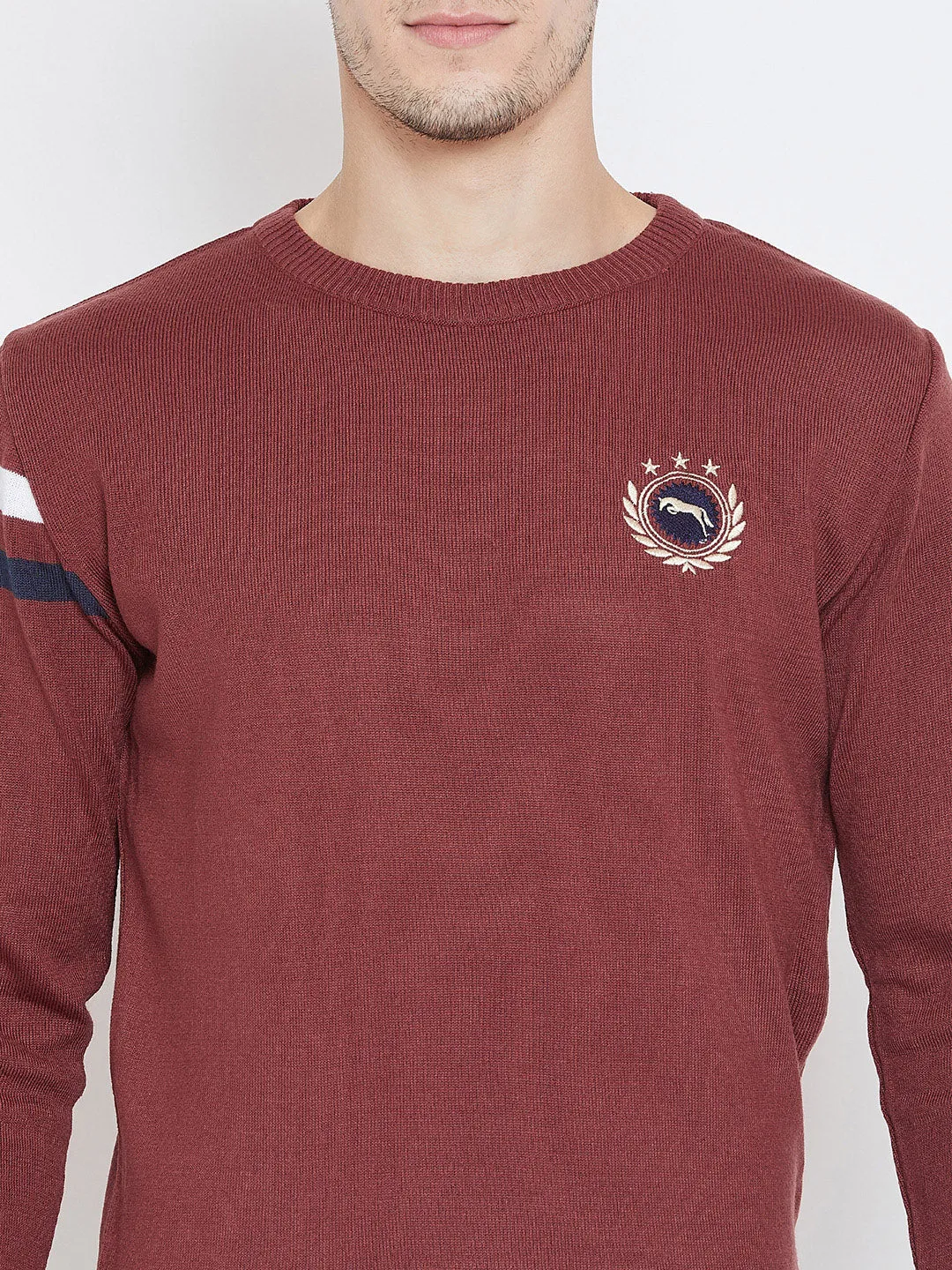 Men Red Casual Sweaters