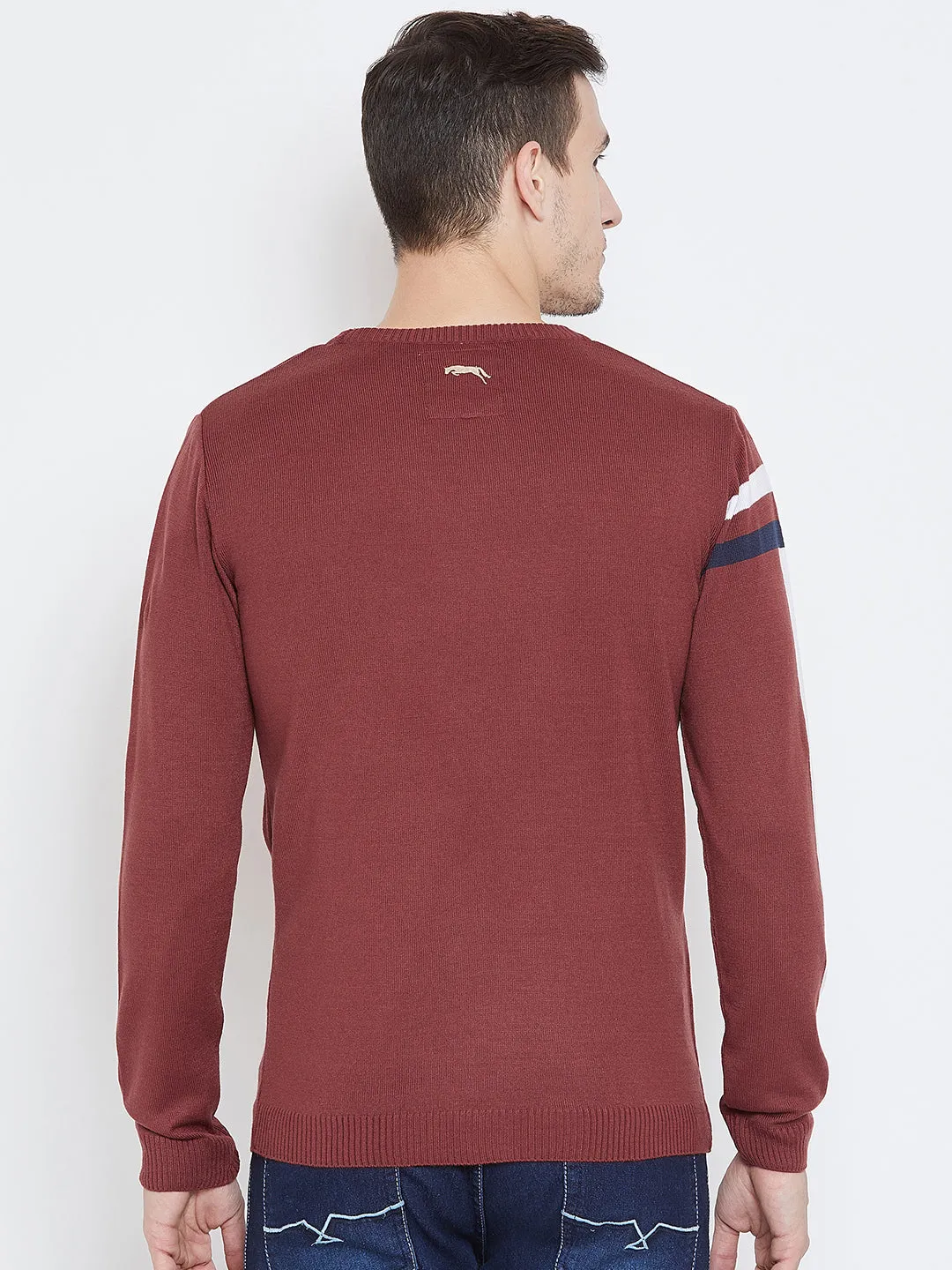 Men Red Casual Sweaters