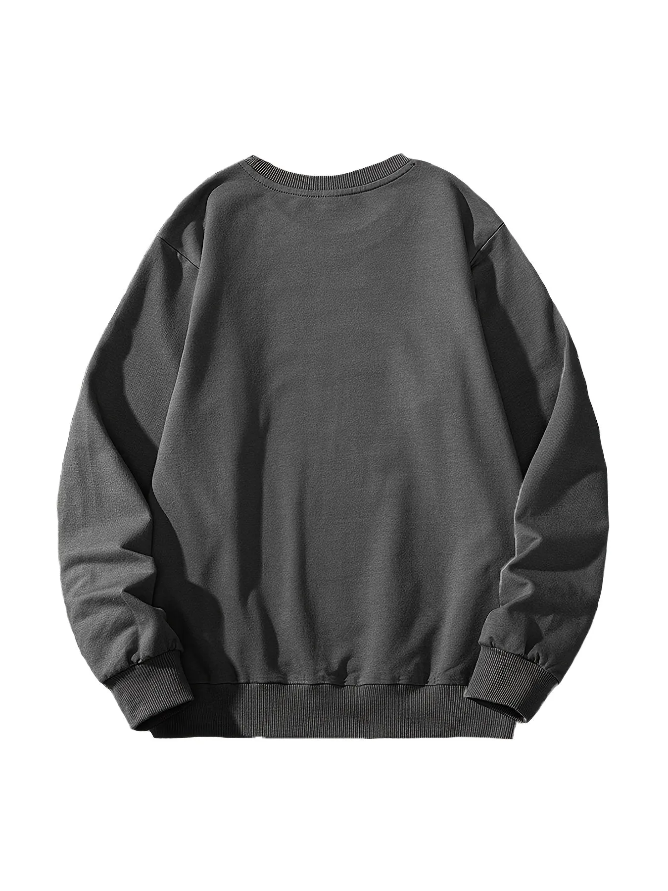 Men's Cartoon Bear Astronaut Pattern Print Autumn Round Neck Casual Sports Sweatshirt