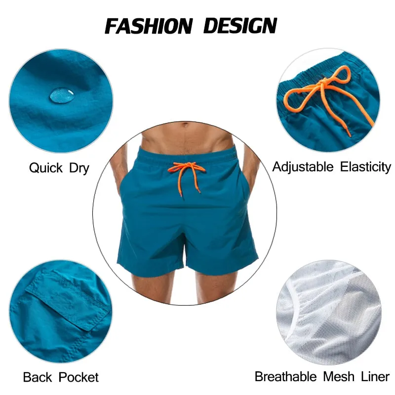 Men's Swimwear Swim Shorts Trunks Beach Board Shorts Swimming Pants Swimsuits Mens Running Sports Surffing Shorts