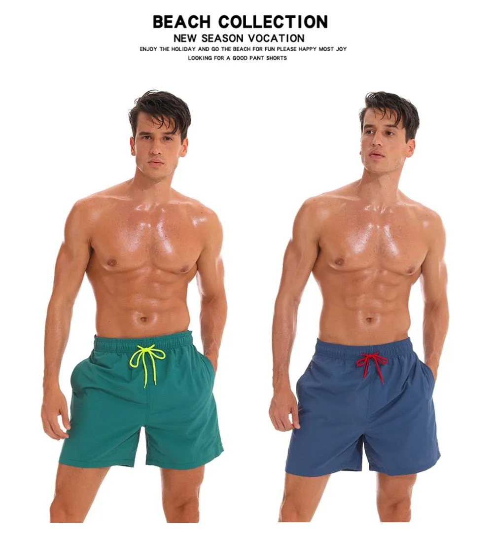 Men's Swimwear Swim Shorts Trunks Beach Board Shorts Swimming Pants Swimsuits Mens Running Sports Surffing Shorts