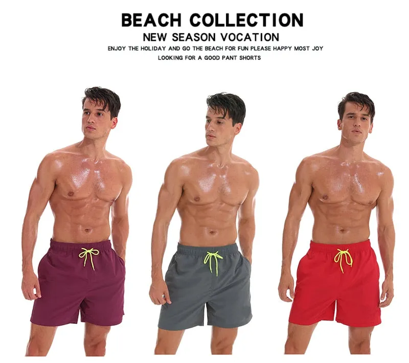 Men's Swimwear Swim Shorts Trunks Beach Board Shorts Swimming Pants Swimsuits Mens Running Sports Surffing Shorts
