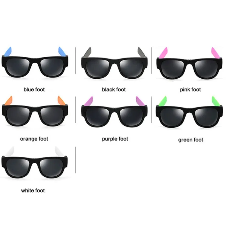 New Fashion Crimp Folding Mirror Pops Polarized Sunglasses Casual UV400 Protection Glasses for Men / Women(White)