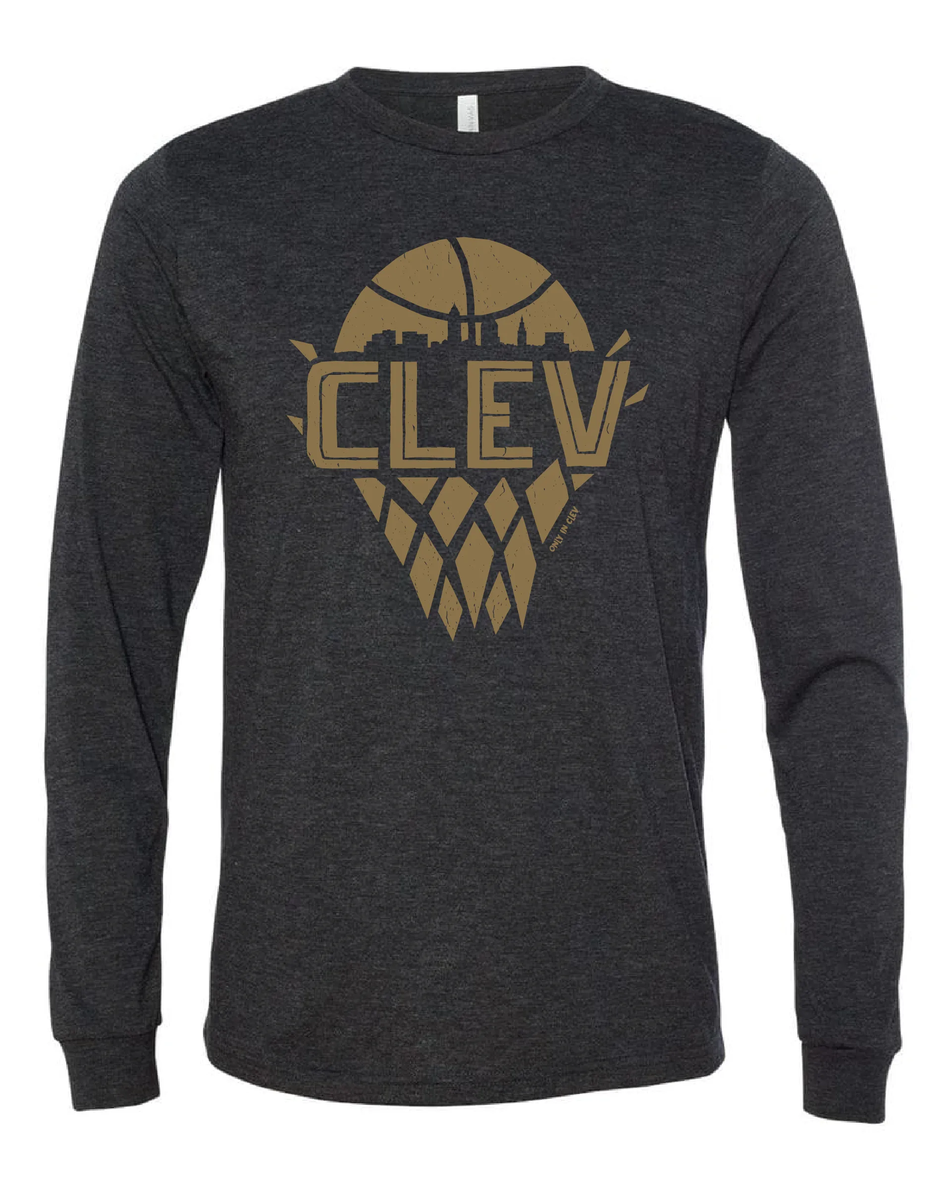 "Cleveland Vintage Net Gold" Basketball on Black