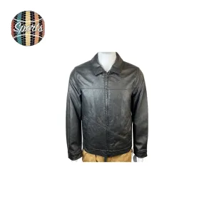 Tommy Hilfiger Mens Faux Leather Laydown Collar Jacket - 158AU855