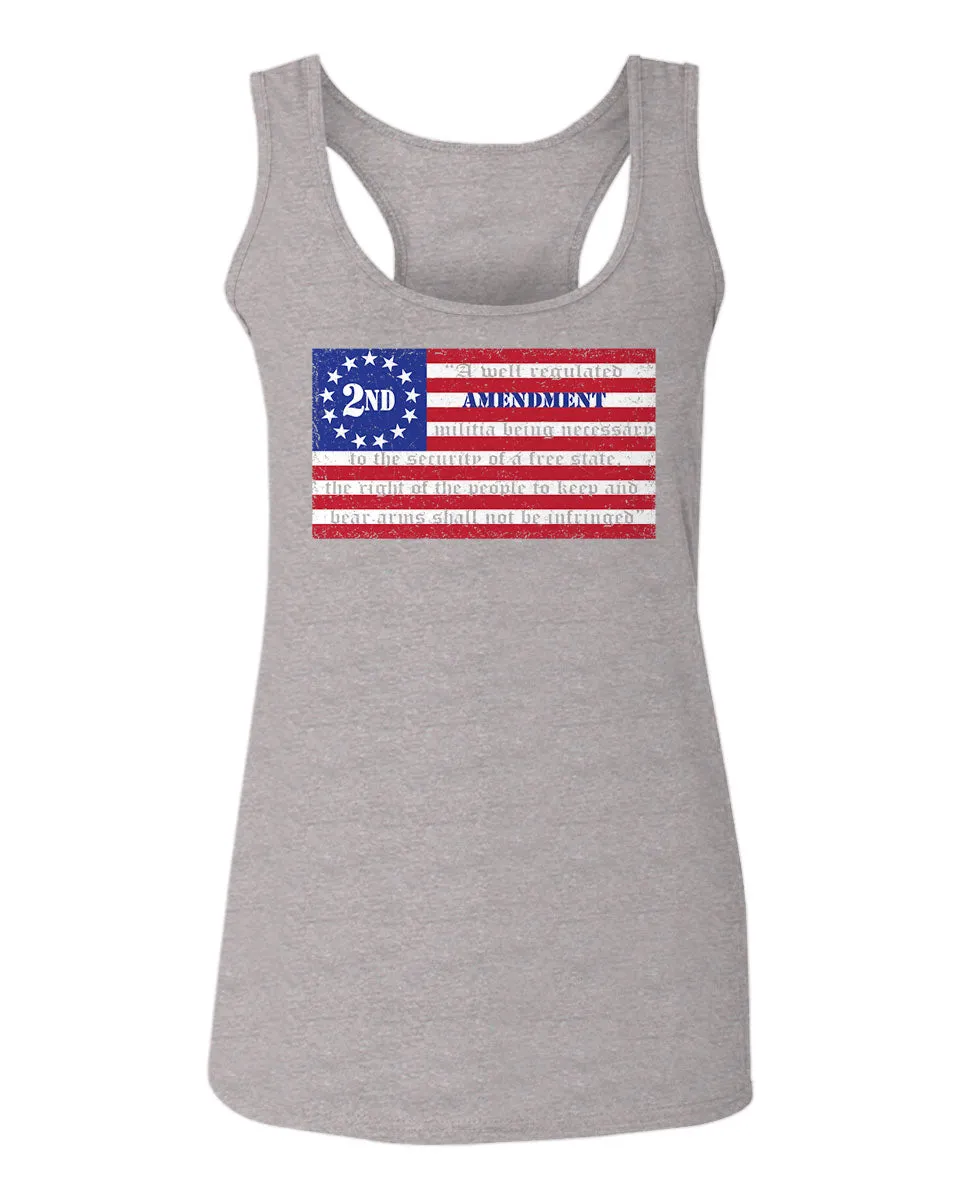VICES AND VIRTUESS 2nd Amendment 1776 George Washington Flag American USA Guns Control  women's Tank Top sleeveless Racerback