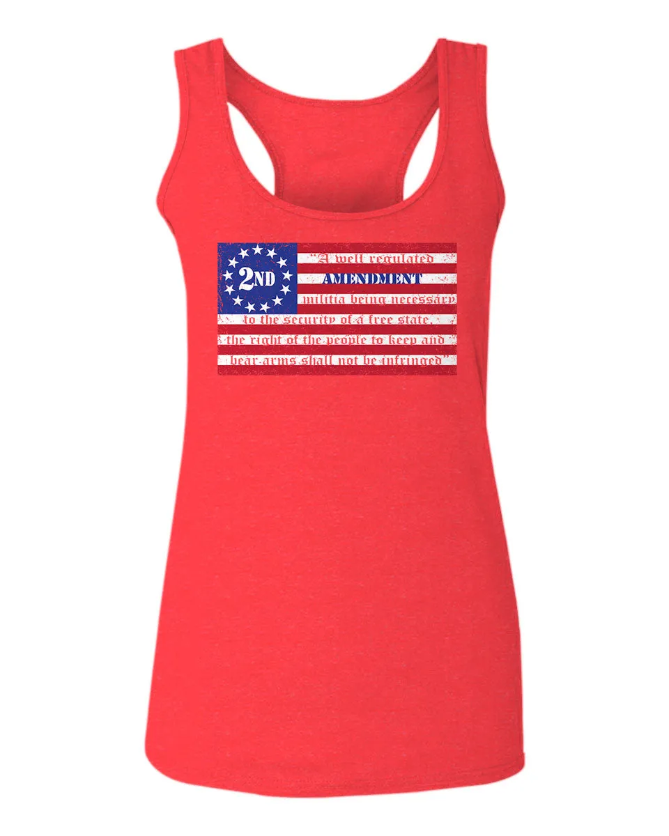 VICES AND VIRTUESS 2nd Amendment 1776 George Washington Flag American USA Guns Control  women's Tank Top sleeveless Racerback