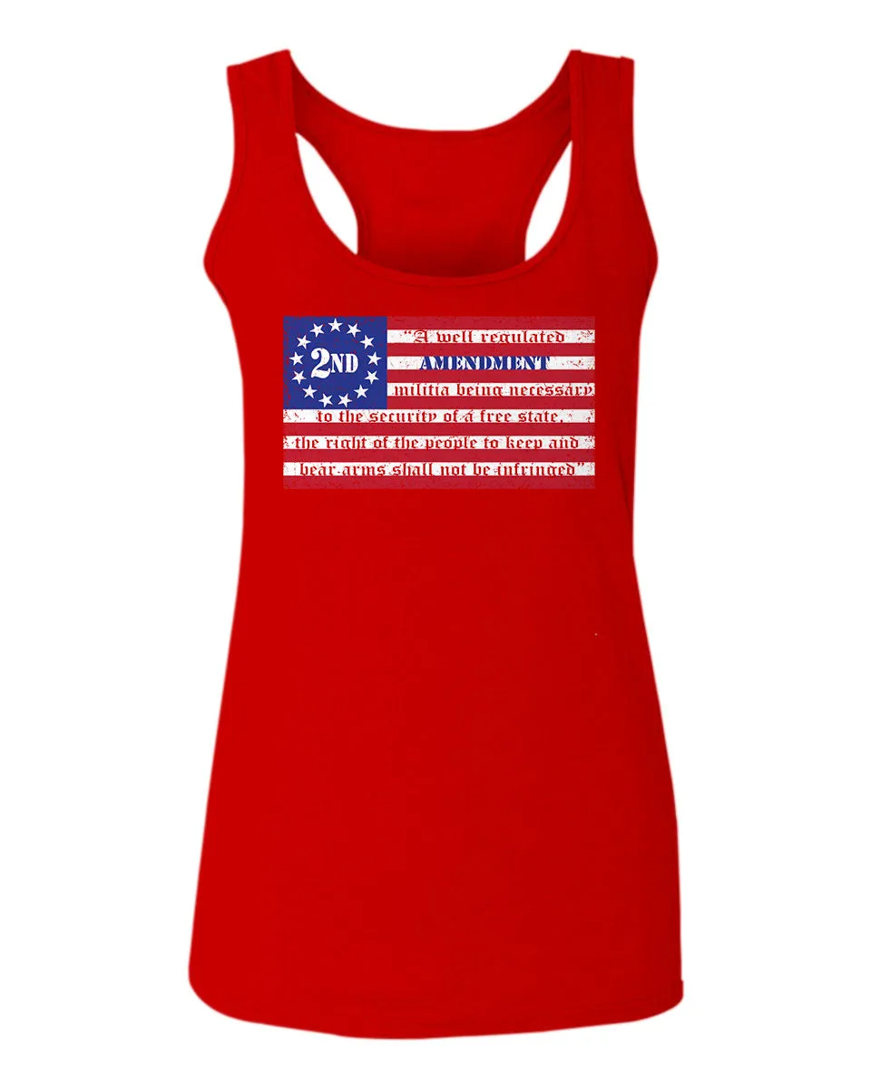 VICES AND VIRTUESS 2nd Amendment 1776 George Washington Flag American USA Guns Control  women's Tank Top sleeveless Racerback