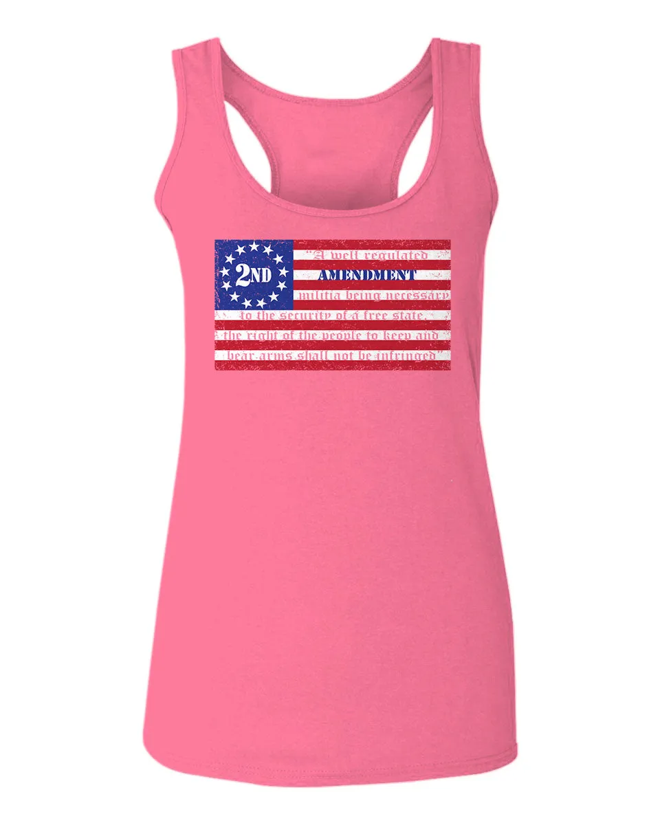 VICES AND VIRTUESS 2nd Amendment 1776 George Washington Flag American USA Guns Control  women's Tank Top sleeveless Racerback